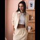 thumbnail image 4 of Chaqueta Corta para Mujer, Anorak Utilitario Extragrande con Cremallera, Color Cremoso, Talla L, 4 of 8