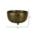 thumbnail image 3 of Jamie Young Co Relic Metal Large Footed Bowl in Antique Brass, 3 of 7