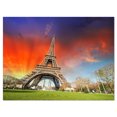 thumbnail image 2 of Paris Eiffel TowerUnder Ciel Coloré - Impression sur Toile, 2 of 3