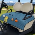 thumbnail image 3 of Psesaysky Golf Cart Seat Covers Universal Golf Cart Seat Towel Blanket with 4 Pockets and Extra Handle, Soft and Washable, Fit for EZGO, Yamaha, Club Car Front Seats, Haze Blue, 3 of 8