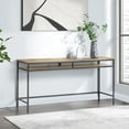 thumbnail image 5 of 60" Writing Desk in Wood Graphite Grey Frame and Brown Oak Top Finish KD, 5 of 9