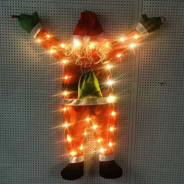 Luz led grande para exteriores, decoración de Papá Noel, accesorios de puerta y ventana, colgador de Año Nuevo, juguetes de Navidad, 2023