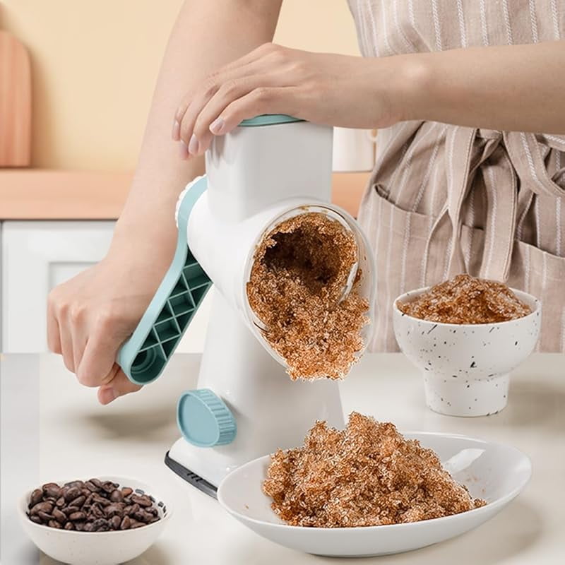 CZQ RotaryIce Shaver with Handle Manual Hand Crank Snow Cone Maker Machine Qucik Shaved Ice Maker with Suction Feet, All Ice Cubes Fitted.Premium Portable Ice Crusher and Shaved Ice Machine.
