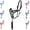 Black, variant on Leather Halter with Matching Lead Rope for Horses – Leather Breakaway Crown - Adjustable Chin Strap – Rolled Throat Latch – Padded Noseband – Full