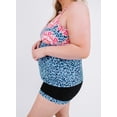 thumbnail image 2 of Purcoar Plus Size Tankini Women 2 Pieces Swimsuits with Shorts Flowy Bathing Suits, 2 of 7