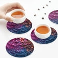 thumbnail image 6 of Bingfone Vintage Heart Confetti on Glitter Leather Drinks Coasters with Set of 6,Suitable for Home Kitchen,Coffee Cup Coasters Home Gift, 6 of 7