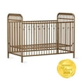 thumbnail image 2 of Little Seeds Monarch Hill Ivy Metal Baby Crib, Gold, 2 of 10