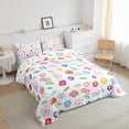 thumbnail image 3 of jejeloiu Kawaii Flowers Bedding Comforter Set,Watercolor Graffiti Floral Twin Comforter Sets,Cartoon Daisy Tulip Bedding Set For Girls Teens,Luxury Bedroom Decor Reversible,2 Pieces, 3 of 8