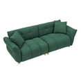 thumbnail image 6 of 93" Sofa Couch for Living Room,Teddy Upholstered Sofa,3 Seater Couch with 2 Pillows for Apartment,Bedroom,Office,Green, 6 of 7