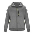 thumbnail image 5 of Mens Big & Tall Hoodies Fleece Lined Plus Size S-4X Zip Up Sweatshirts with Zipper Pockets Long Sleeve Solid Thermal Warm Athletic Jackets & Coats, 5 of 5