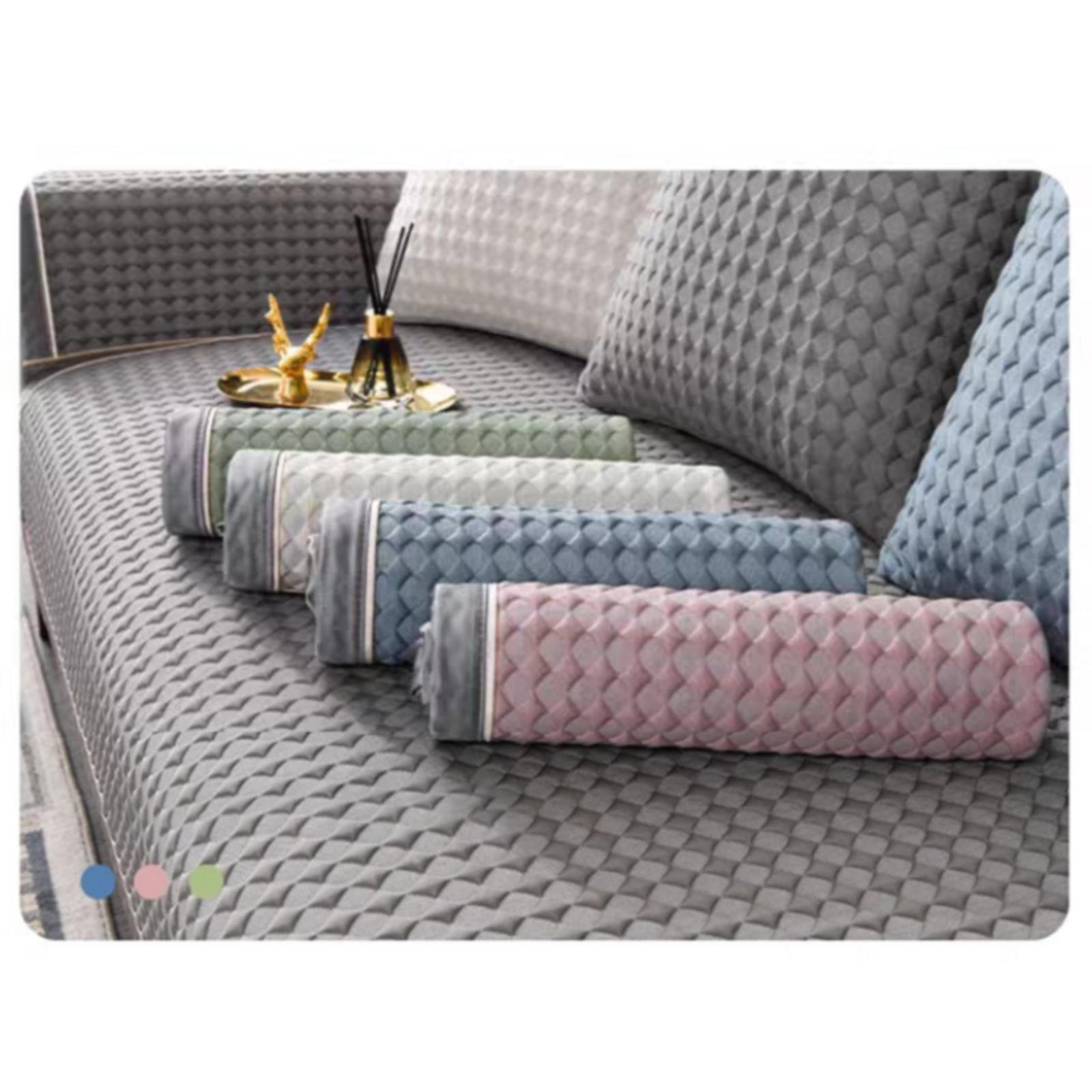 Sofa Cover 1 Green M Sofa Cover Color:Green Material:Ice-Creased Wrinkled Silk