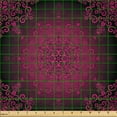 thumbnail image 2 of Ambesonne Purple Mandala Fabric by the Yard Microfiber, Psychedelic Boho, 10 Yards, Maroon Magenta, 2 of 2
