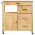thumbnail image 5 of vidaXL Kitchen Trolley MONZA 33.1"x15.7"x35.4" Solid Wood Pine, 5 of 8