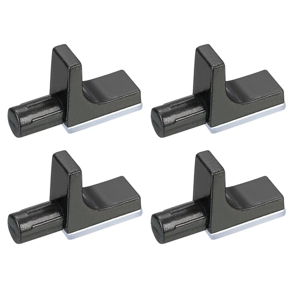 Uxcell 4 Pack Shelf Support Pegs, 7.5mm Pin Length Zinc Alloy Shelf Peg A, Black