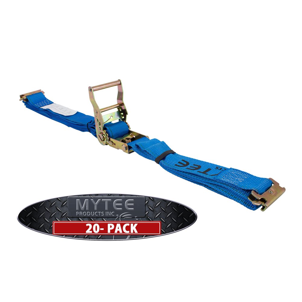 (20 pack ) 20' E Track Ratchet Straps Trailer Van Truck Strap Tie Down Cargo
