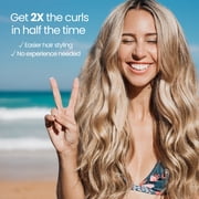 Beachwaver Pro Series Ceramic Rotating Curling Iron, Silver, 1.25 inch