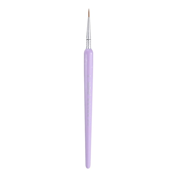 Uxcell Detail Paint Brushes 9mm Nylon Miniature Painting Brush for Watercolor Acrylic Painting(0#), Purple