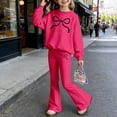 thumbnail image 5 of Shadoumai Girls Clothes 2 Piece Outfit Long Sleeve Top + Bow Cargo Pants Girls Fall and Winter Outfits, Sizes 7-16 Years, 5 of 5