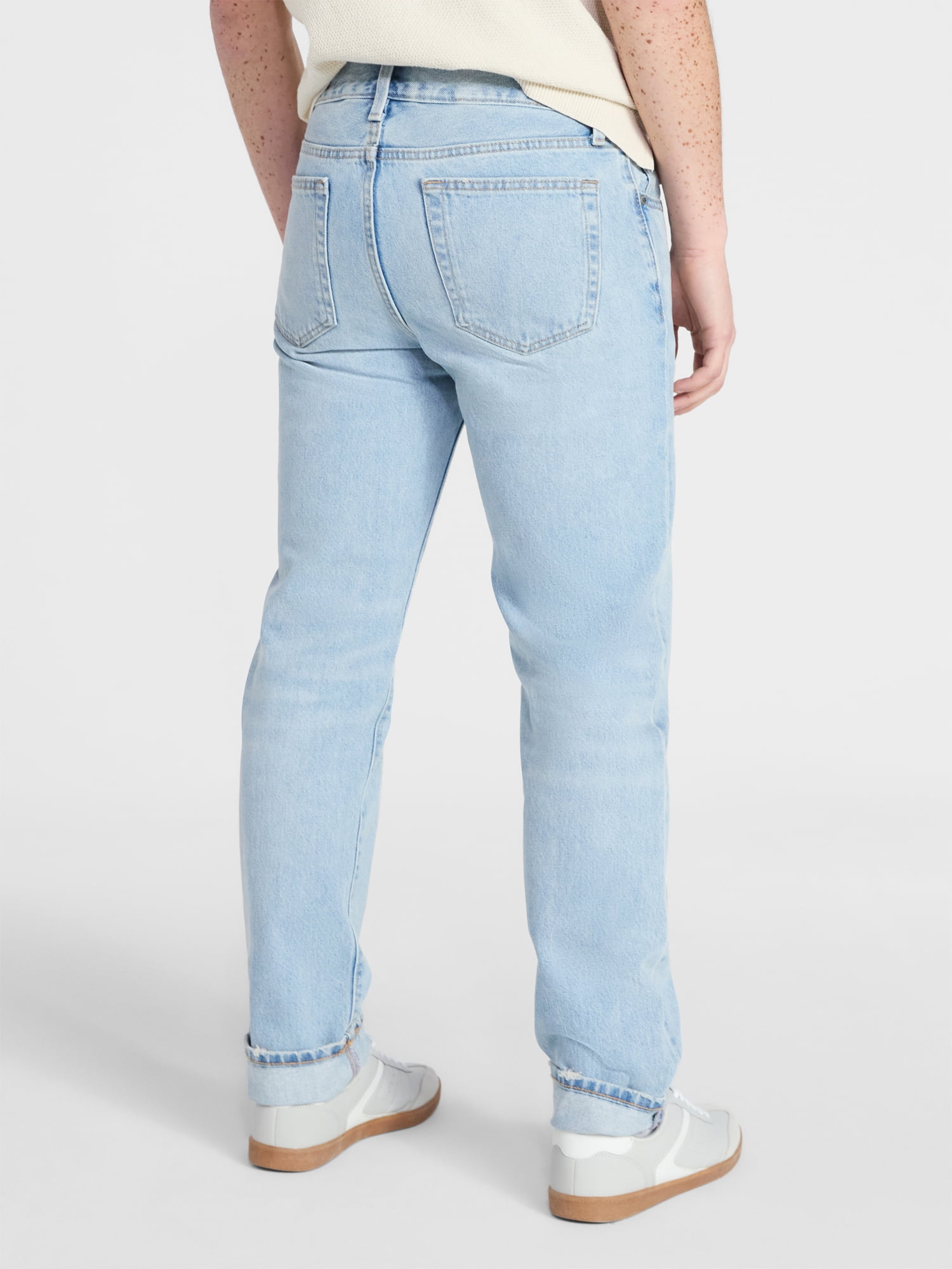 No Boundaries Vintage Straight Fit Jeans, 100% Cotton 14 oz Denim, Men's 28x30-40x32