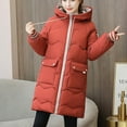 thumbnail image 7 of Babysbule Winter Jackets for Women Clearance Womens Winter Jacket Warm Overcoat Hooded Zipper Thicker Coat Pocket Outwear, 7 of 7