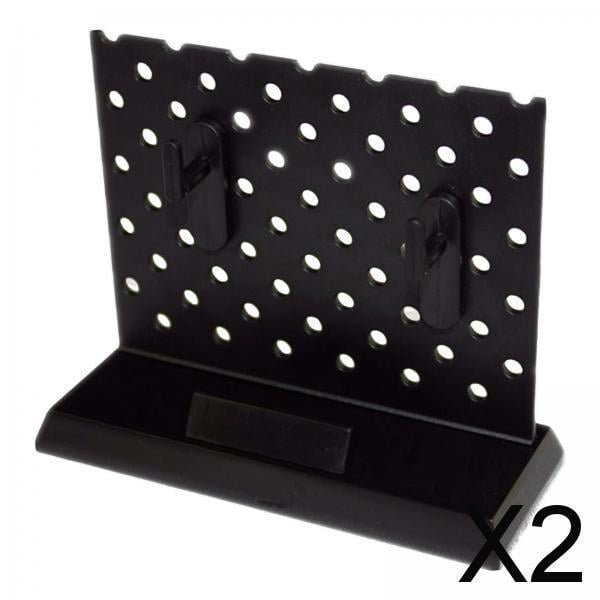 2x Soporte, Soporte de Montaje en Pared Negro, Soporte de Exhibición de Pared, Estante de Soporte de Suspensión 2 piezas