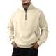 thumbnail image 1 of pstuiky Camisas de invierno de manga larga para hombre, Sudadera de trabajo con capucha, media cremallera, cuello alto y manga larga de color liso para hombre camisetas de hombre xxl, 1 of 5