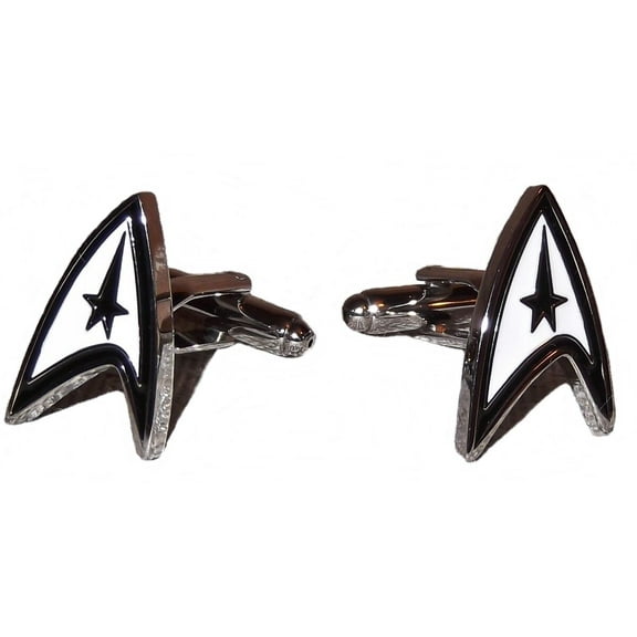 Star Trek Original Command Logo Metal Enamel Finish Cufflinks