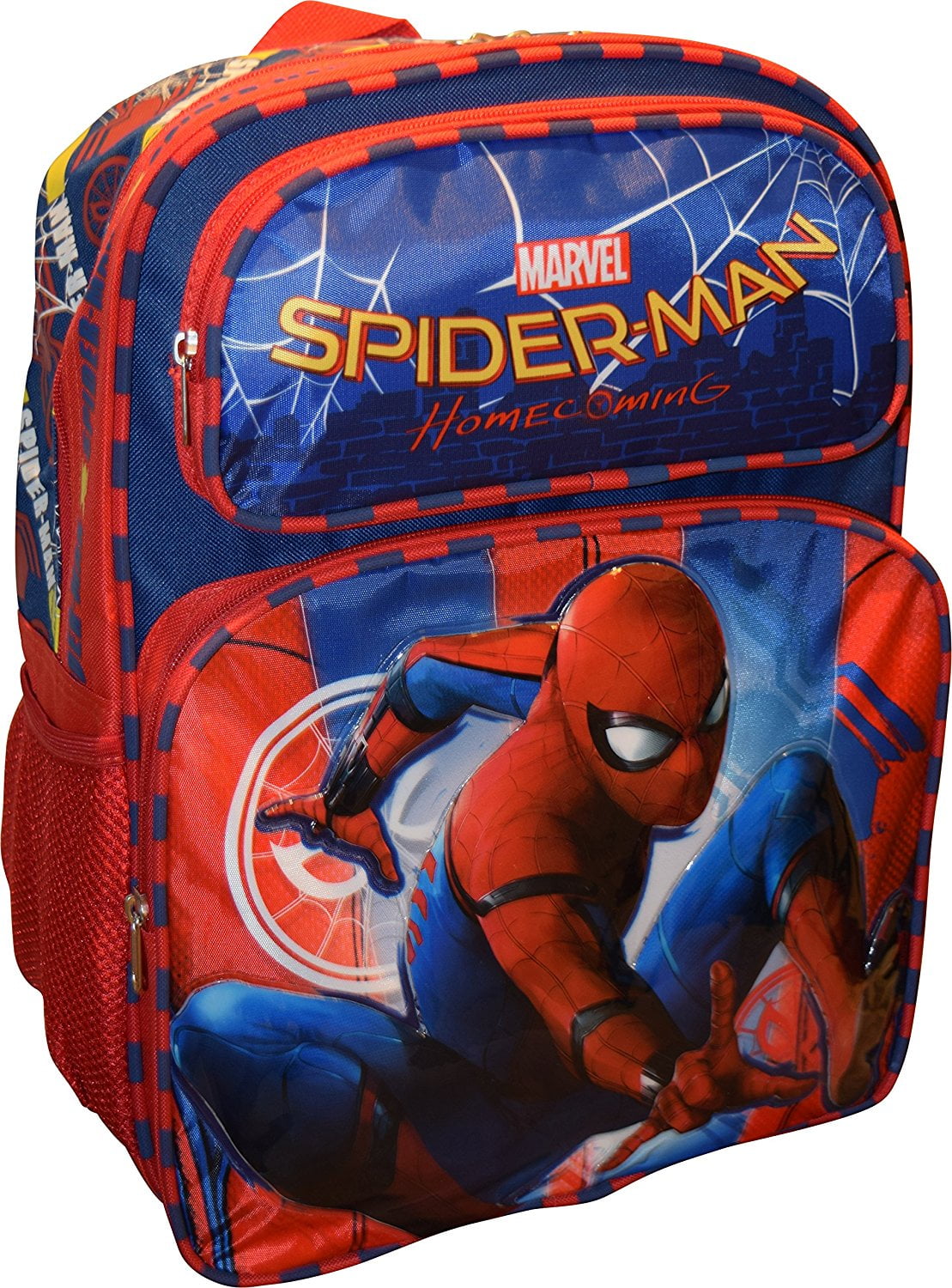 Marvel Spiderman Home Coming Deluxe 16" School Bag Backpack by