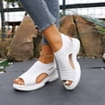 thumbnail image 6 of Women's Breathable Orthopedic Sandals Comfortable Walking Tennis Shoes Arch Support Wide Fit Plantar Fasciitis Sport Athletic Hiking Outdoor Active Summer Dressy(White,7.5), 6 of 9
