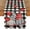 Black, variant on Watercolor Buffalo Plaid Hearts Gnomes Love Valentine's Table Runner, Seasonal Anniversary Wedding HoliKitchen Dining Table Decoration for Indoor Outdoor Home Decor 13 x 36 Inch