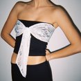thumbnail image 4 of Top Sexy Sin Mangas Top corto sin espalda Slim Fit Sheer Lace Tops sin tirantes Traje diario (Blanco L) Ygjytge para Mujer Blanco T L, 4 of 6