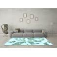 thumbnail image 3 of Ahgly Company Indoor Square Abstract Light Blue Modern Area Rugs, 6' Square, 3 of 4