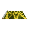 thumbnail image 2 of Ahgly Company Machine Washable Indoor Square Abstract Yellow Modern Area Rugs, 6' Square, 2 of 4