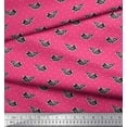 thumbnail image 3 of Soimoi Rayon Crepe Fabric Fish Block Print Fabric by Yard 46 Inch Wide, 3 of 3