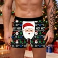 thumbnail image 2 of EliteGoogv Graphic Underwear for Men Funny Graphic Boxers Novelty print Christmas Men Shorts Black L, 2 of 4