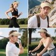 thumbnail image 7 of Minzimin Sport Sun Visor Hats for Women Men, Adjustable Cotton Ball Caps Sun Caps for Golf, Running, and Outdoor Activities, 7 of 7