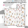 thumbnail image 5 of Princess and Carriage White Pattern Teens Toddler Nap Mat with Pillow, Sleeping Mat Bag for Preschool Daycare 50"x20", 5 of 6