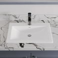 thumbnail image 3 of 21 in. L x 17.7 in. W Drop-In Rectanglar Vitreous China Bathroom Sink in White with Overflow and Single Faucet Hole, 3 of 12