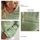 thumbnail image 5 of Suéter holgado de manga larga con escote en V verde XL para mujer, informal, con aberturas en la parte superior, otoño-invierno, 5 of 6
