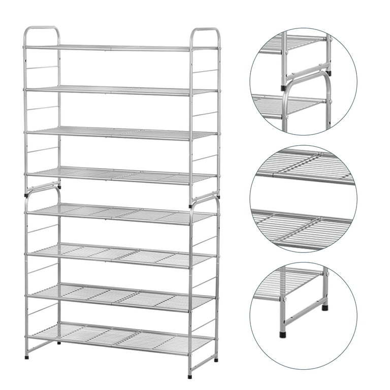 Shoe Rack, 3-Tier Metal Shoe Organizer for Closet, Entryway Small Space  Home Decor, Silver Halloween Decorations 