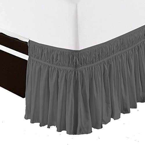 Bed Skirt King Size Wrap Around Bed skirt 15 Inch Depth Easy Fit