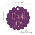 thumbnail image 6 of Inkdotpot 50 Pack Real Rose Gold Foil Paper Tags Thank You Bridal Shower Favor Hang Tags, 6 of 7