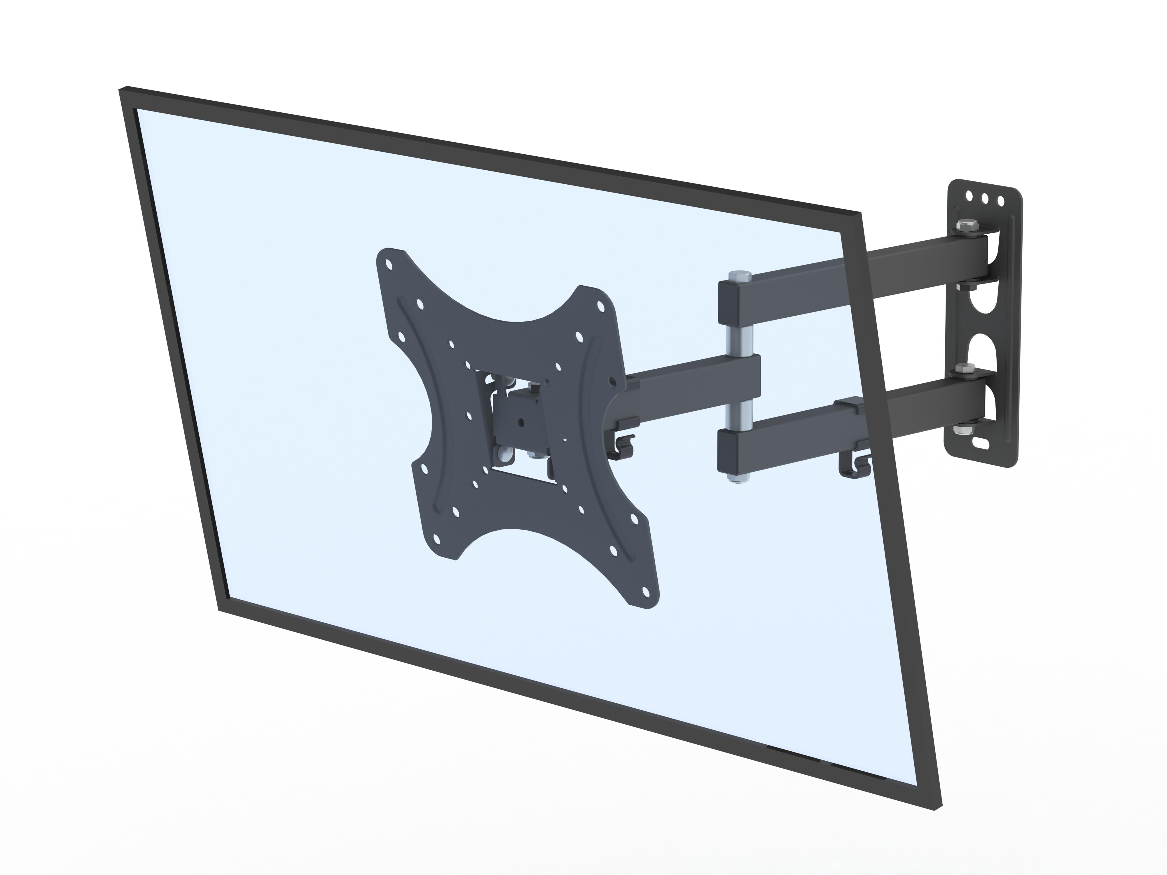 UBesGoo Full Motion TV Wall Mount Swivel Bracket 26 32 40 42 47 50 55Inch Tilt 12Â°