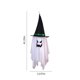 thumbnail image 3 of Xihbxyly Luces de Sombrero de Bruja de Halloween, Cadena de Luces Led Colgantes, Decoración Exterior Impermeable, Funciona con Pilas para Fiestas o Jardín, Material de Poliéster Ligero, Tamaño de 105, 3 of 7