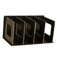 thumbnail image 3 of Luzkey Wooden Desktop Bookshelf Portable Simple File Holder Multifunctional File Organizer DVD Rack Display Shelf for Desk Dorm Home Black, 3 of 8