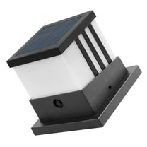 Post Lamp Fence Solar Lights Outdoor Garden for outside Deck Black