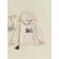 thumbnail image 3 of Toddler Boy Fall Hoodies Cactus Cattle Print Long Sleeve Hood Pullover Loose Spring Tops Sweatshirt ,1-6T, 3 of 9