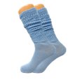 thumbnail image 2 of 6 Pairs Lightweight Slouch Knee High Socks with Thin Sole (Light Blue), 2 of 13