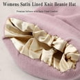 thumbnail image 3 of Belvado Satin Lined Beanie, Soft Knitted Cuffed Silk Lined Winter Warm Hats,Knit Winter Hats for Unisex, 3 of 7