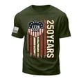 thumbnail image 4 of mgoYE America 250th Anniversary T Shirt Men T-Shirts Graphic Tees Mens 250 Years of Freedom 1776 2026 American Flag 4 July Vintage O-Neck T-Shirt(Dark Gray,L), 4 of 5